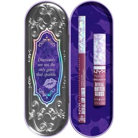 Nyx Professional Makeup, Bridgerton Kit de Labios Tonos: Amethyst amour (lavanda con destellos) / Talk of the ton (ciruela brillante). Kit de labios. Fórmula vegana.