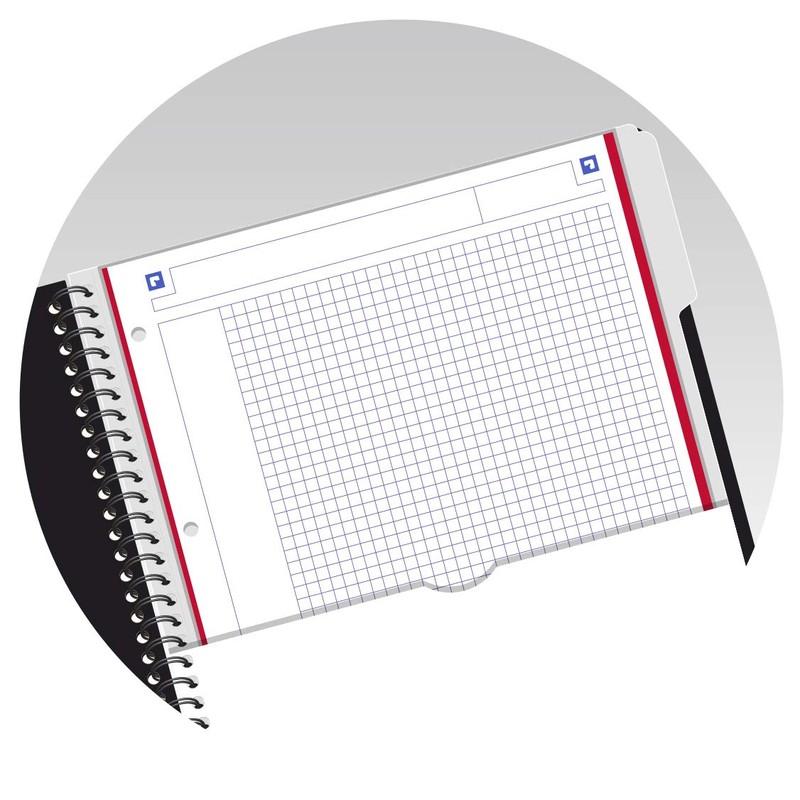 Oxford Student Spiral-Bound Notebook Large Seyès Tiles 235x300 Assorted