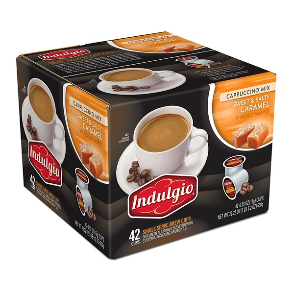 Indulgio Cappuccino Sweet and Salty Caramel, 42 Count