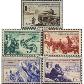 France (German.cast.2.world.) VI-X (complete.issue.) unmounted mint/never hinged ** MNH 1942 LVF (Stamps for collectors) Military/Knight