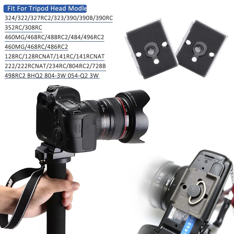 Sequpr 2 PCS Quick Release Plate Tripod Camera for Manfrotto