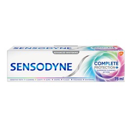 Sensodyne Complete Protection & Advanced Whitening Toothpaste For Sensitive Teeth, Eliminates Bad Breath, 75ml