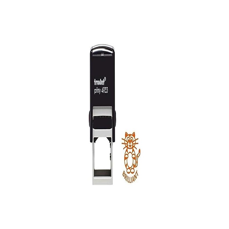 Trodat Printy 4933 Teacher Stamp "Brilliant" – Self Inking, Orange