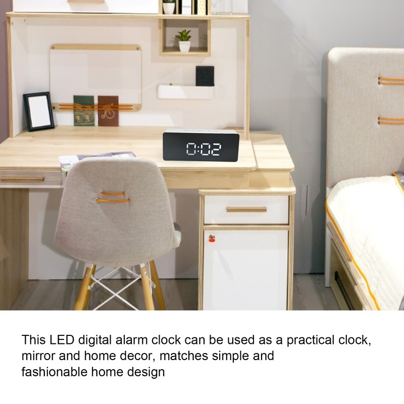 LED Clock Multifunctional USB Powered 3 Lighting Modes Snooze Time