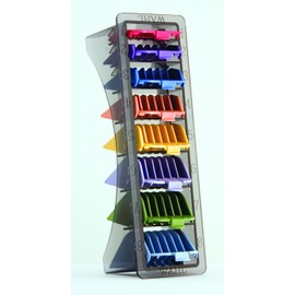 WAHL Attachment Coloured Comb Set #1 – 8 Pettini guida per tagliacapelli, Accessori Set di colori, protezioni professionali per tagliacapelli, Super Taper, Taper2000, Senior, Magic Clip, Legend