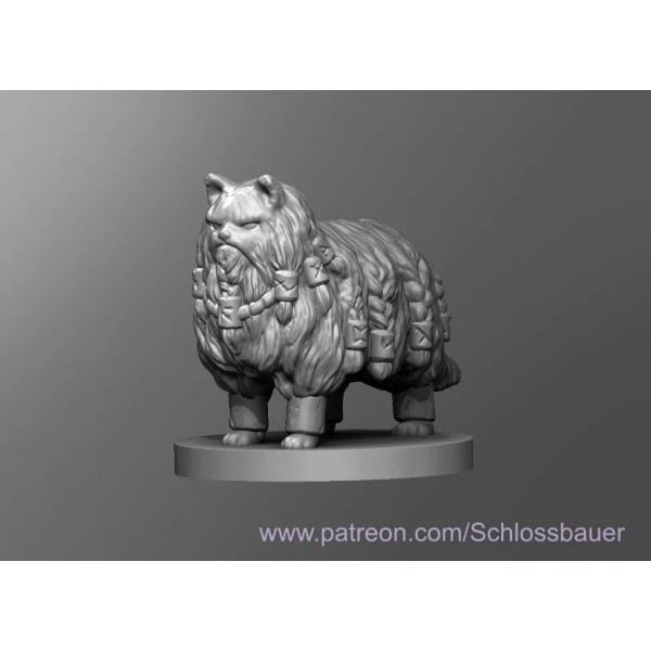 Barbarian Cat Fighter NPC Monster Manual 28mm Scale D&D Tabletop
