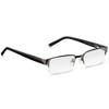 Read Optics Lesebrille für Herren 2,5, rechteckige Metallbrille, verstellbare Federscharniere