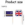 Tabanzhe Different Nations Toothpick Flag-100PCS Country Cocktail Stick Flag Food