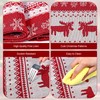 Christmas Table Runner, 35*180cm Red Table Runner with Snowflake &