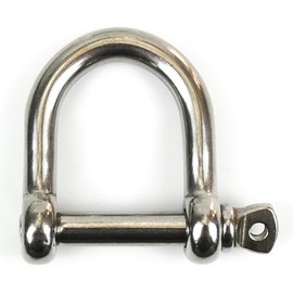 DAUMLINK® Aisi 316 Stainless Steel Wide D-Shackles for Connecting Chains or Tamps to Eyelets 8 mm Pack of 2
