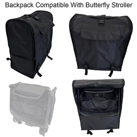 Brogtorl Stroller Backpack, Baby Pram Travel Bag, Baby Stroller Storage Bag Compatible with Bugaboo Butterfly Strollers
