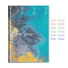 LIMEQKI Notizbuch A4 liniert, Dickes Tagebücher mit 200 Bilder/400 Seiten für Arbeit, Geschäft, Lehrer, Diary, Reisen,Teenager, Jungen, Universität Hochschule (Marmor Grün)