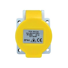 Faithfull FPPPANSOC16 Panel Socket 16 A 110 V IP44