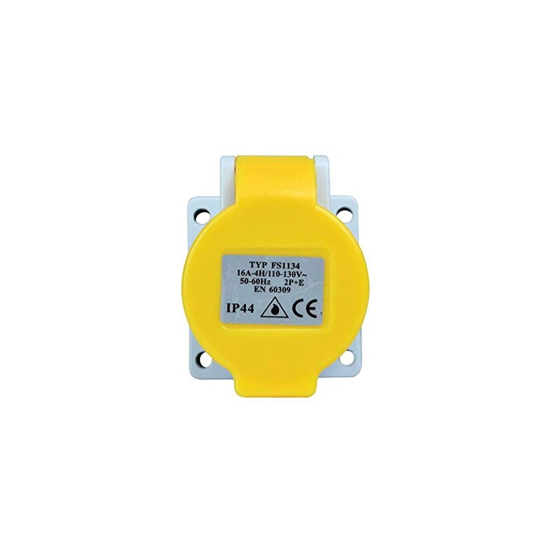 Faithfull FPPPANSOC16 Panel Socket 16 A 110 V IP44
