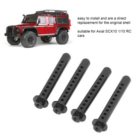 plplaaoo Aluminum Body Post Mounts Wear Resistant Replacement RC Car Body Posts Mount Holder for Axial SCX10 1/10 RC Car, RC Crawler Cars Parts,Black
