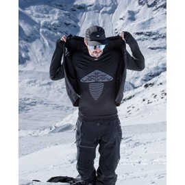 X-Bionic Energizer 4.0 Round Neck Long Sleeves Strato Base Camicia Funzionale, uomo, opal Black/Arctic White, m