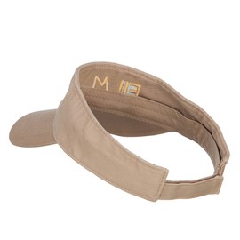 e4Hats.com Film Crew Embroidered Cotton Washed Visor - Khaki OSFM