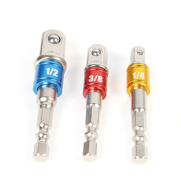 Socket Adapter Set, Socket, Hex Bit, Electric Drill Socket, 1/4