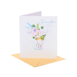 UK Greetings Mother's Day Card for Grandma - Flowers In Vase Design