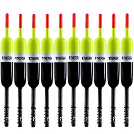 THKFISH Fishing Bobbers Fishing Floats and Bobbers Slip Bobbers for Fishing Balsa Floats Crappie Fishing Bobbers (2.5"X0.59"X5.4")-10pcs