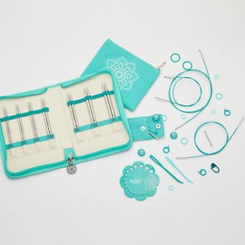 KNITPRO Mindful Set Believe Stainless Steel Lace Needle Tips Set + Accessories Item 36302DE German Edition