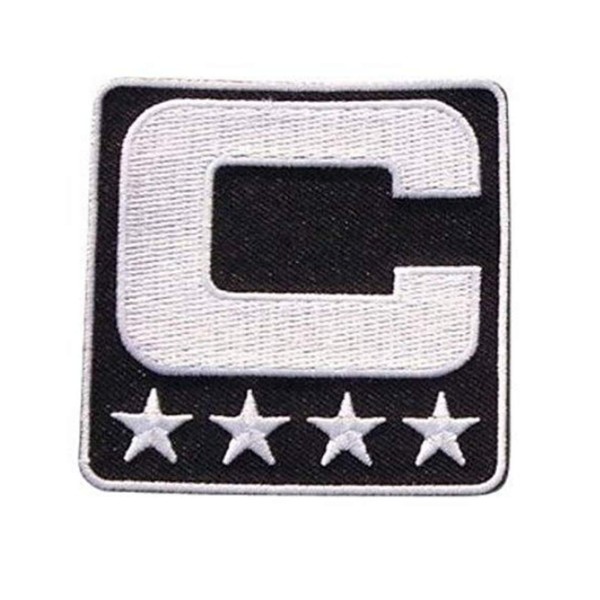 Black Captain C Patch Iron On for Football Jersey (Oakland)