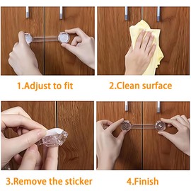 Pack of 10 Child Safety Cabinet Drawers, Baby Cupboard Lock, Drawer Lock, Child Lock for Cupboard, Drawer and More, from Swabian Child Safety Experts