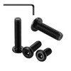 M8x50mm 20Pcs Flat Head Hex Socket Cap Screws Bolts,Furniture Screws,Carbon