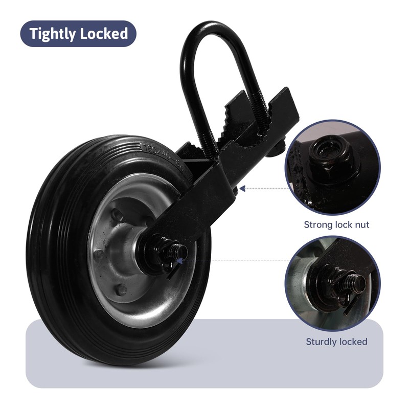 Dawod Gate Wheel for Metal Swing Gate with 1-3/8" Thru