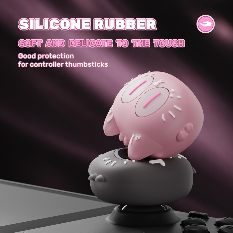PlayVital Cute Illuminated LED Thumbstick Grips for Steam Deck OLED