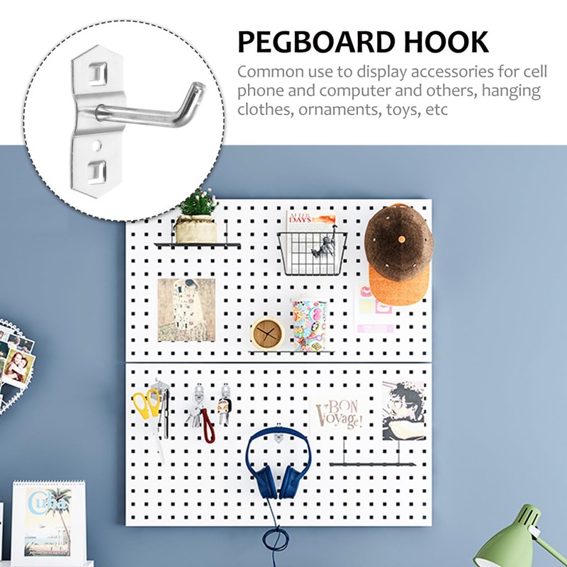 PartyKindom Hardware Hook 12 Pcs Heavy Duty Hole Hooks for