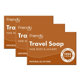 FRIENDLY SOAP | Natural Travel Soap | 3 x 95g (UK)