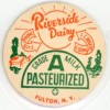 Milk Cap Insert - Riverside Dairy - Fulton, New York, NY - L.C. Rogers & Sons