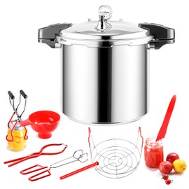 KILOGORGE 24 qt Pressure Canner with Gauge[14.5 PSI],with Canning Supplies 7 pc set,large pressure cooker for canning, its a great helper for both households and businesses used to make canned food