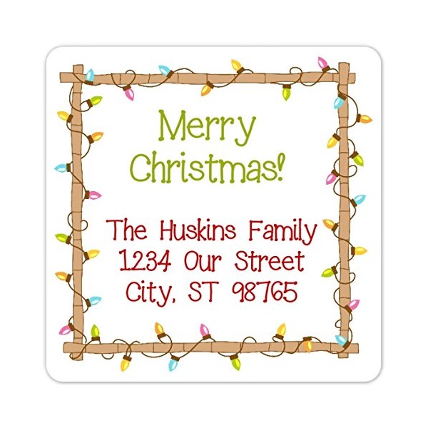 60 Christmas Address Labels, Christmas Custom Address stickers, Holiday Stickers,