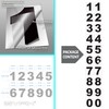iSYFIX Black Vinyl Numbers Stickers,4 Inch Self Adhesive (2 Sets),Premium