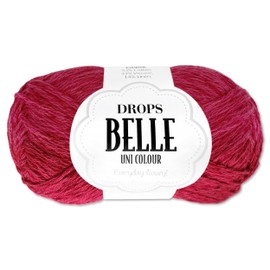 Frida's Wollhaus Drops 50 g Belle Cotton Wool Viscose Linen Baby Yarn Summer Yarn Knitting Crochet 20 Colours (12 | Cherry)