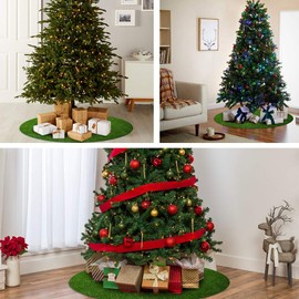 GL Artificial Grass Mat Round Shape, Realistic Synthetic Grass Indoor Outdoor Rug, Garden Lawn Landscape for Pets,Fake Faux Grass Rug with Drainage Holes, Diameter 8 FT