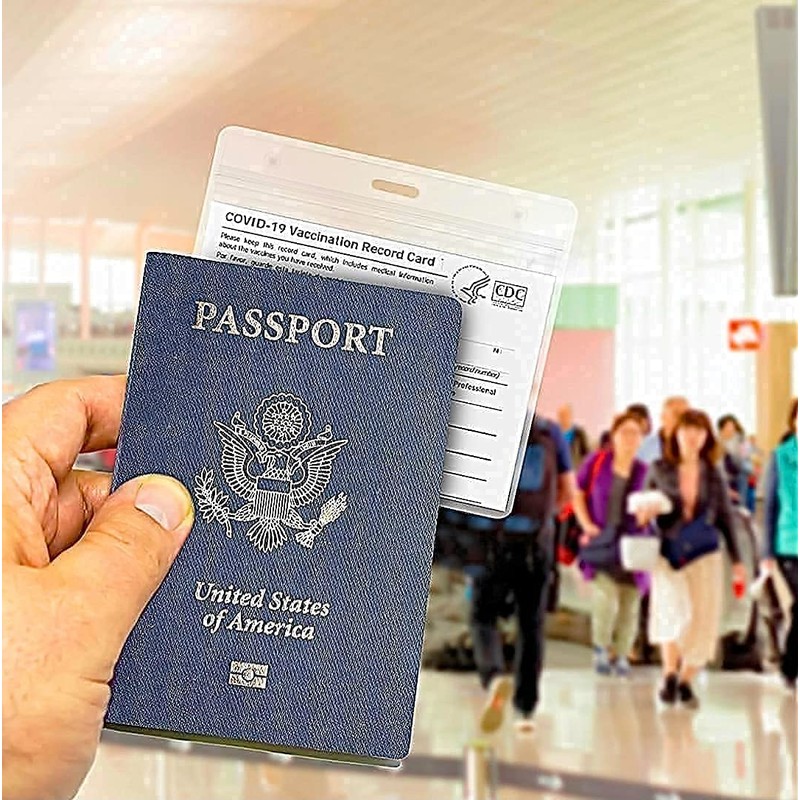 (2 Pack) Vaccination Card Protector 4 X 3 Inches Immunization