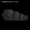 sourcing map Hexagon Quilting Template Set, 1 Inch 2 Inch
