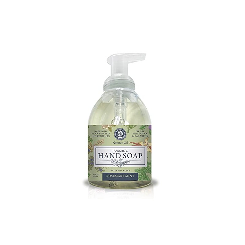 Nature's Oil Foaming Hand Soap, Rosemary Mint, 10 Fluid Ounces