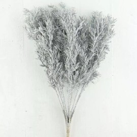 Factory Direct Craft Sparkling Silver Glittered Twig Spray