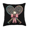 Coquette Bow Squash Racket Ball Mothers Day Pink Ribbon Mom