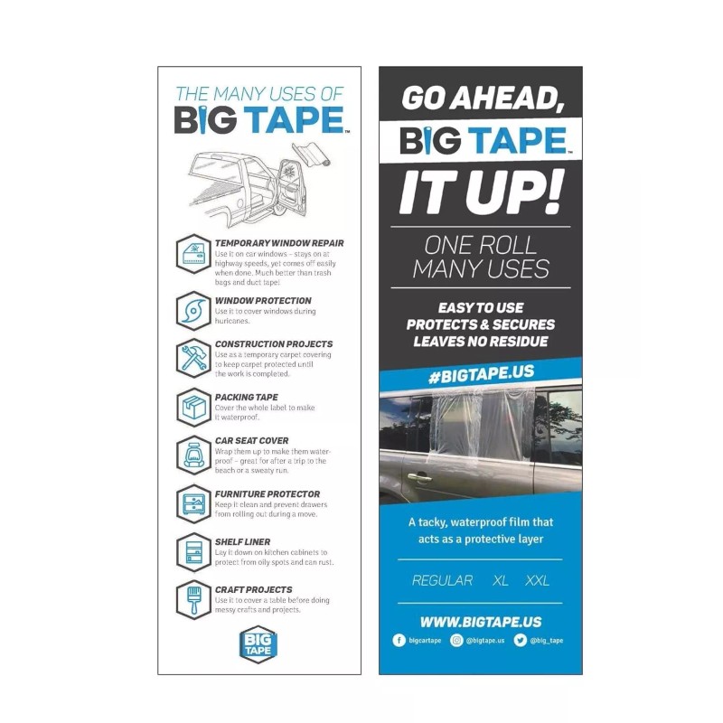 Big Tape Window Plastic Barrier Film – 2 Pack of