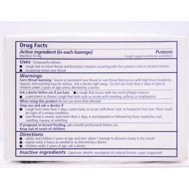 Fisherman's Friend All Natural Menthol Cough Suppressant Lozenges, Extra Strong, 38-count