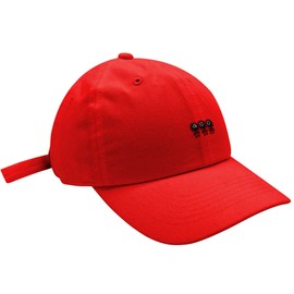 JPAK Squid Character Baseball Cap Embroidered Cotton Dad Hat - Game Red Uniform