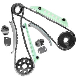 AZHZ Timing Chain Kit Engine Time Chain Part Set W/Tensioner Guide Rails Gear Crank Sprocket Fit for Ford Crown Victoria 4.6L 2002-2010 for Ford E-150 4.6L 2003-2007, Replace F6AZ-6L266-CA