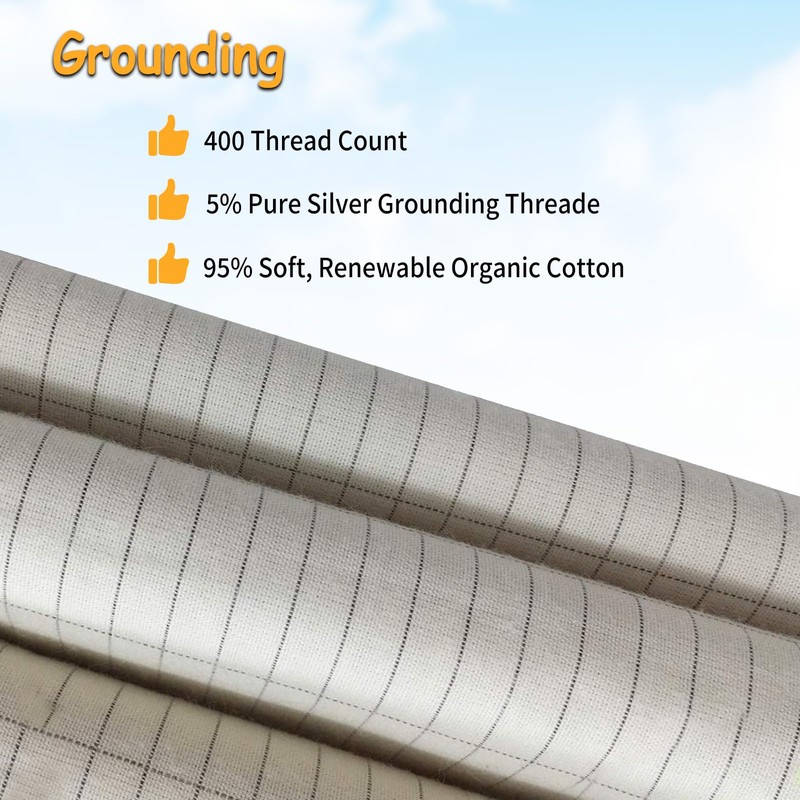 Grounding Bed Sheet, Conductive Grounding Mat for Better Sleep, Grounding
