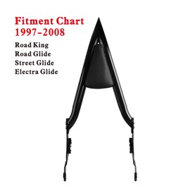 Sissy Bar Fit for Harley Davidson Touring 97-08 Quick Release Passenger Backrest Fit for Road King Road Glide Street Glide Electra Glide Road King Ultra CVO Limited, 22" Black (1997-2008)