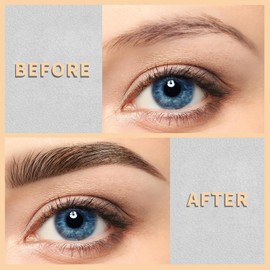 JIAYUTONG 4-Fork Tip Microblading Eyebrow Pen - 2-in-1 Waterproof Eyebrow Pencil, Long-Lasting Natural Hair-Like Brows, Smudge-Proof & Easy to Use (With Tint 04#Black Brown)